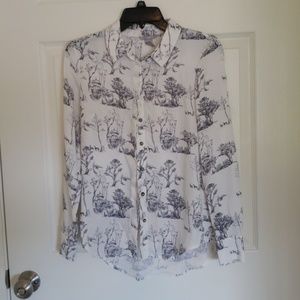 H&M Quirky Patterned Button Down